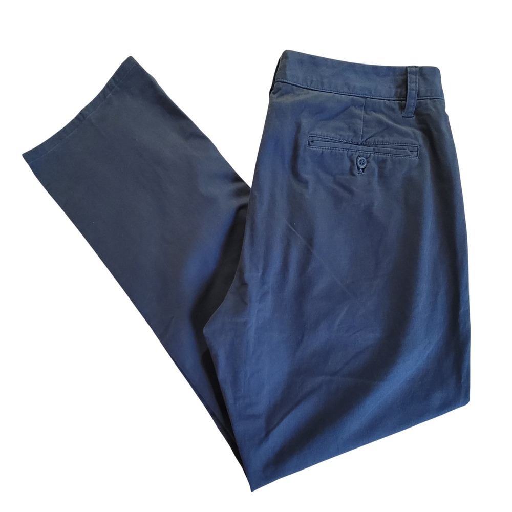 Bonobos Chino Pants Mens 36x32 Navy Blue Straight Leg Stretch Cotton Twill